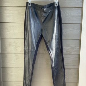 EILEEN FISHER LEATHER FRONT LEGGINGS